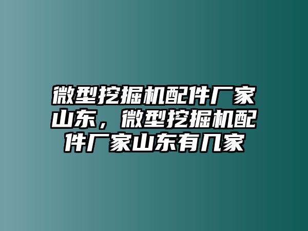 微型挖掘機(jī)配件廠家山東，微型挖掘機(jī)配件廠家山東有幾家