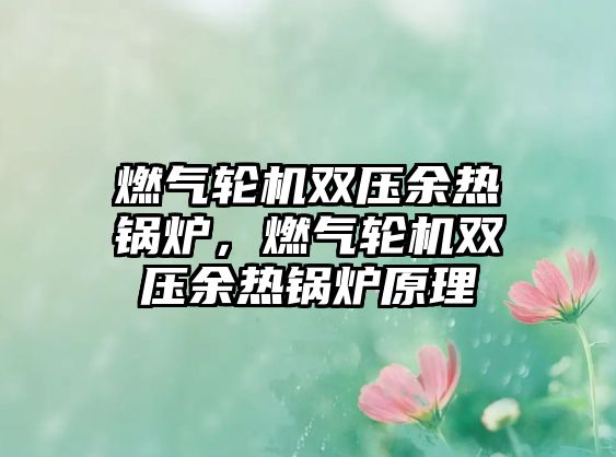 燃?xì)廨啓C(jī)雙壓余熱鍋爐，燃?xì)廨啓C(jī)雙壓余熱鍋爐原理