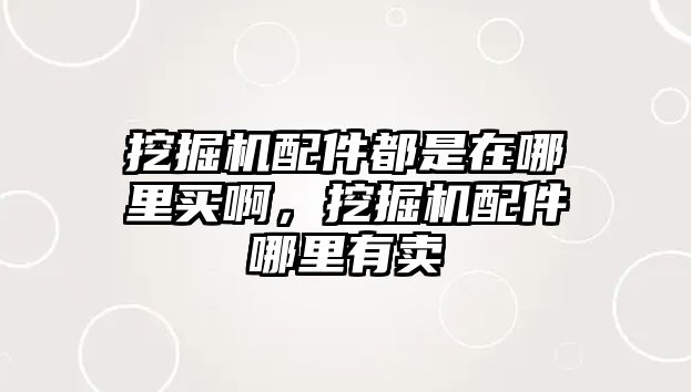 挖掘機配件都是在哪里買啊，挖掘機配件哪里有賣