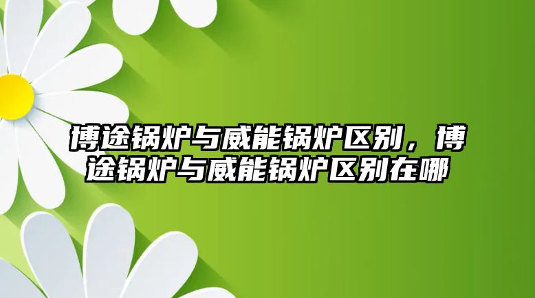 博途鍋爐與威能鍋爐區(qū)別，博途鍋爐與威能鍋爐區(qū)別在哪