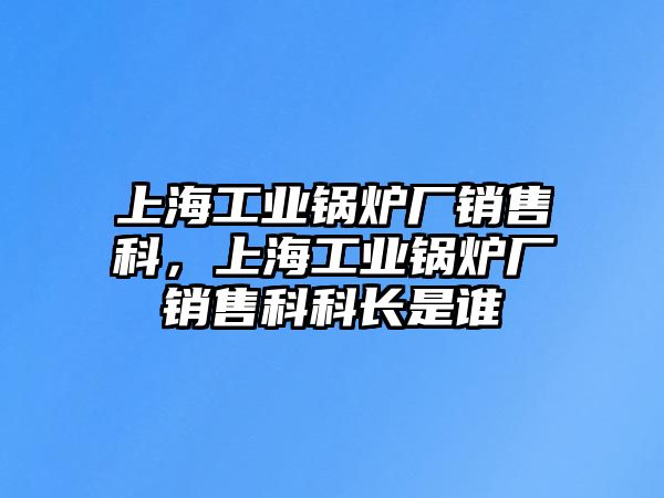 上海工業(yè)鍋爐廠銷售科，上海工業(yè)鍋爐廠銷售科科長(zhǎng)是誰