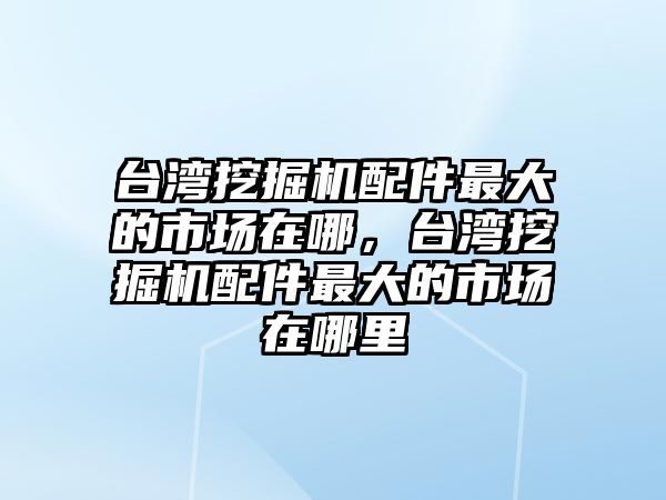 臺灣挖掘機配件最大的市場在哪，臺灣挖掘機配件最大的市場在哪里