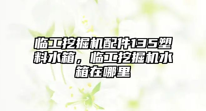 臨工挖掘機配件135塑料水箱，臨工挖掘機水箱在哪里