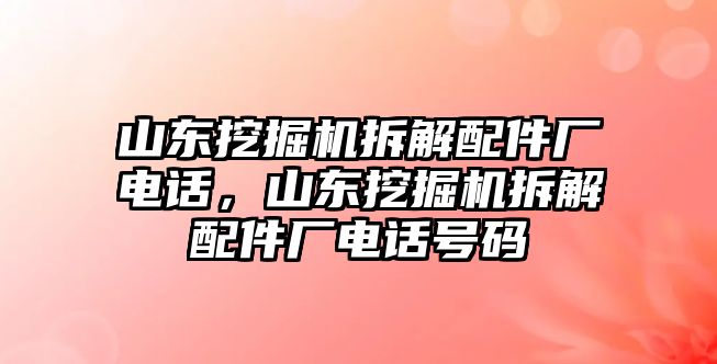 山東挖掘機拆解配件廠電話，山東挖掘機拆解配件廠電話號碼