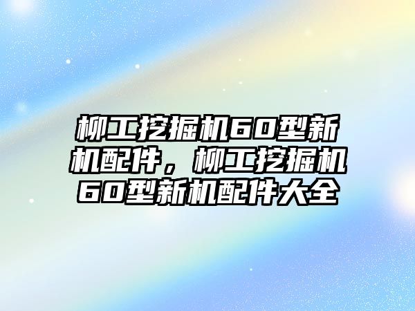 柳工挖掘機60型新機配件，柳工挖掘機60型新機配件大全