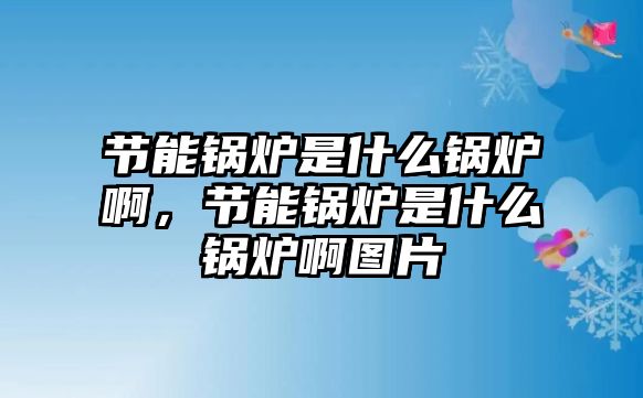 節(jié)能鍋爐是什么鍋爐啊，節(jié)能鍋爐是什么鍋爐啊圖片