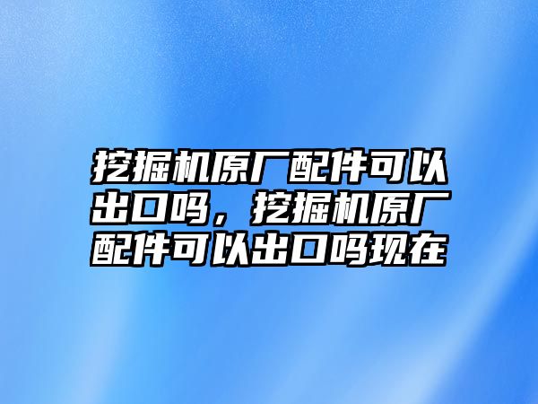 挖掘機(jī)原廠配件可以出口嗎，挖掘機(jī)原廠配件可以出口嗎現(xiàn)在