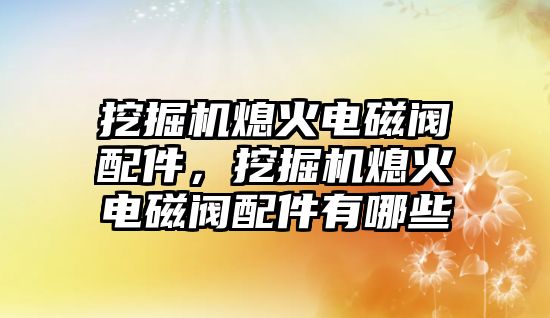 挖掘機(jī)熄火電磁閥配件，挖掘機(jī)熄火電磁閥配件有哪些