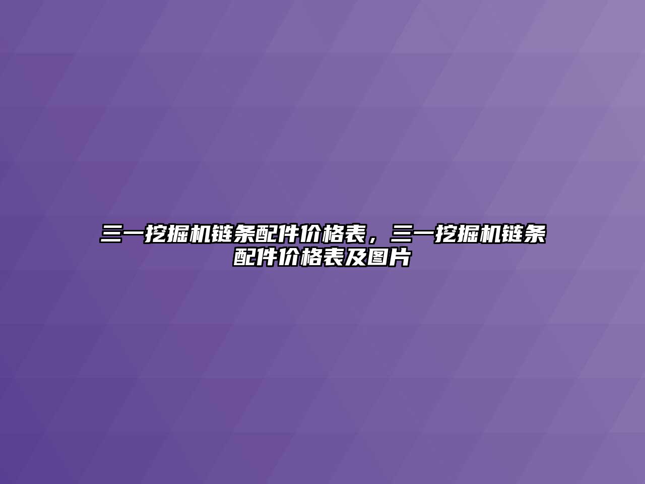 三一挖掘機(jī)鏈條配件價(jià)格表，三一挖掘機(jī)鏈條配件價(jià)格表及圖片