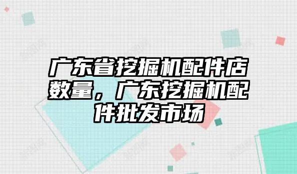 廣東省挖掘機配件店數(shù)量，廣東挖掘機配件批發(fā)市場