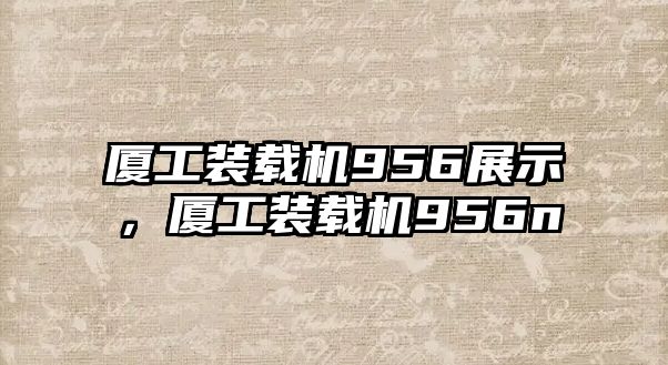 廈工裝載機(jī)956展示，廈工裝載機(jī)956n