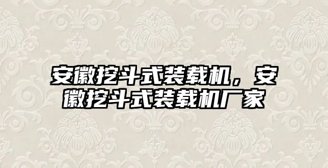 安徽挖斗式裝載機(jī)，安徽挖斗式裝載機(jī)廠家