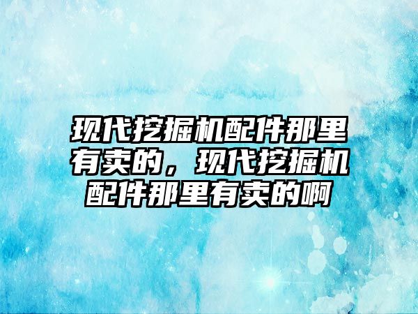 現(xiàn)代挖掘機配件那里有賣的，現(xiàn)代挖掘機配件那里有賣的啊