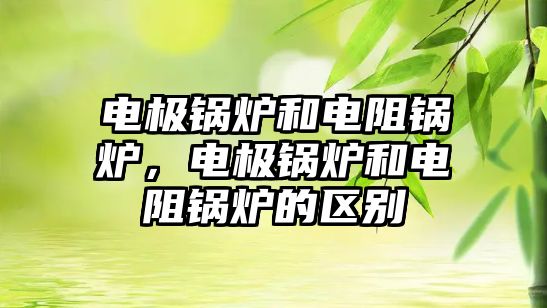 電極鍋爐和電阻鍋爐，電極鍋爐和電阻鍋爐的區(qū)別