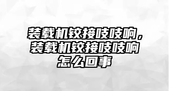 裝載機(jī)鉸接吱吱響，裝載機(jī)鉸接吱吱響怎么回事