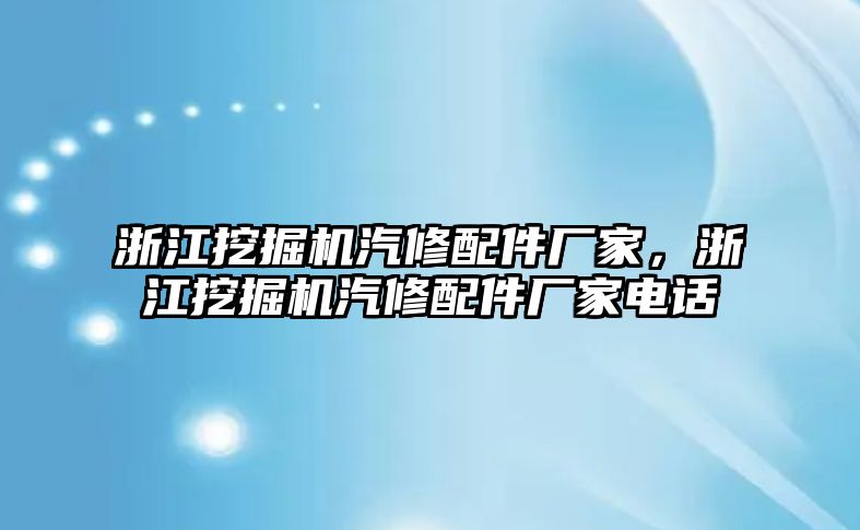 浙江挖掘機(jī)汽修配件廠家，浙江挖掘機(jī)汽修配件廠家電話