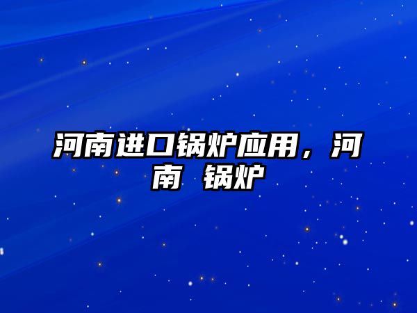 河南進(jìn)口鍋爐應(yīng)用，河南 鍋爐