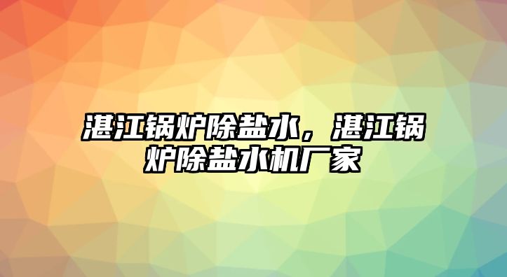 湛江鍋爐除鹽水，湛江鍋爐除鹽水機廠家