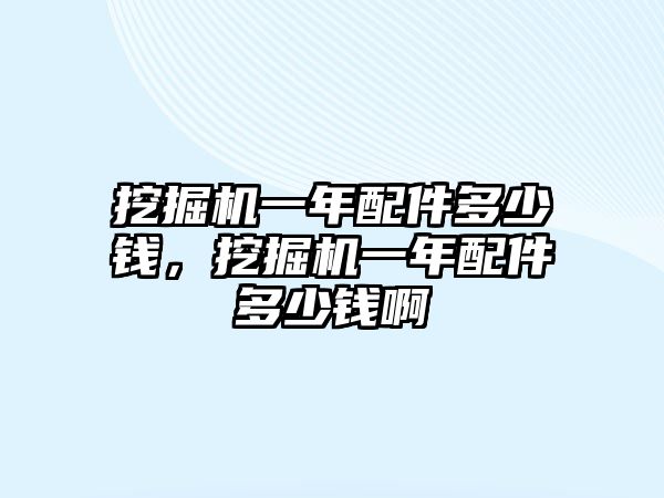 挖掘機一年配件多少錢，挖掘機一年配件多少錢啊