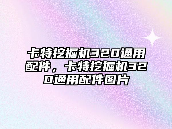 卡特挖掘機320通用配件，卡特挖掘機320通用配件圖片