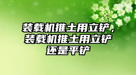 裝載機(jī)推土用立鏟，裝載機(jī)推土用立鏟還是平鏟