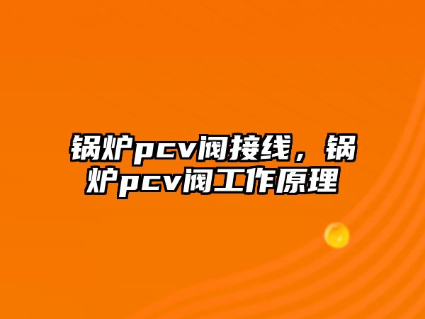 鍋爐pcv閥接線，鍋爐pcv閥工作原理