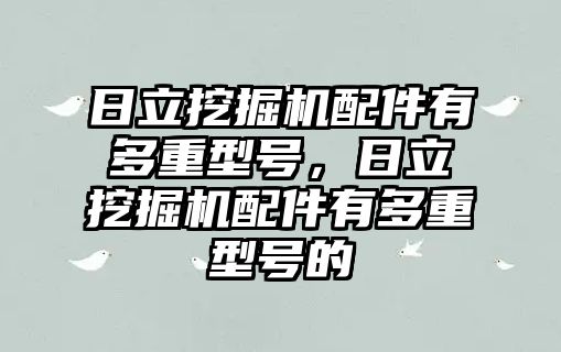 日立挖掘機(jī)配件有多重型號(hào)，日立挖掘機(jī)配件有多重型號(hào)的