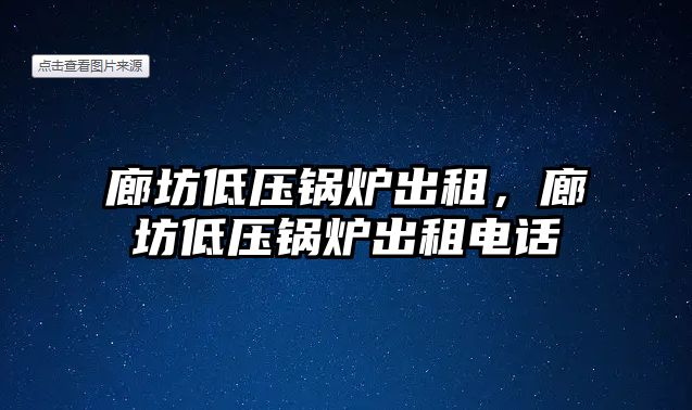 廊坊低壓鍋爐出租，廊坊低壓鍋爐出租電話