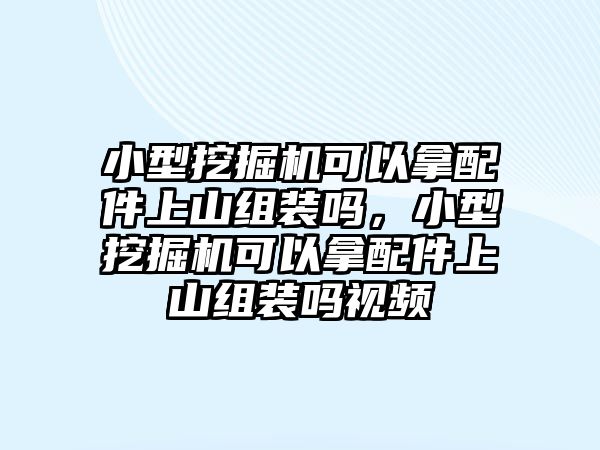 小型挖掘機(jī)可以拿配件上山組裝嗎，小型挖掘機(jī)可以拿配件上山組裝嗎視頻