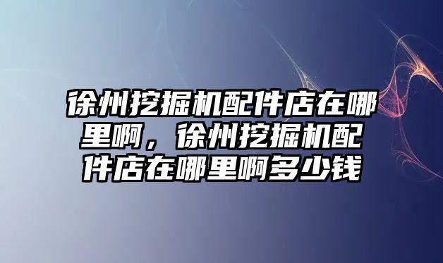 徐州挖掘機配件店在哪里啊，徐州挖掘機配件店在哪里啊多少錢