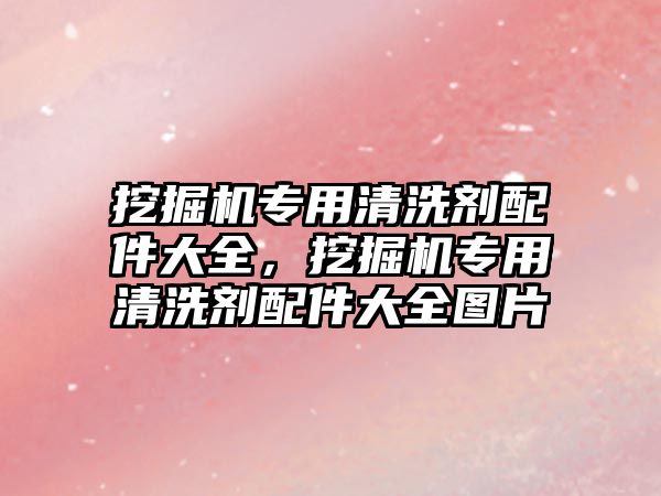 挖掘機專用清洗劑配件大全，挖掘機專用清洗劑配件大全圖片