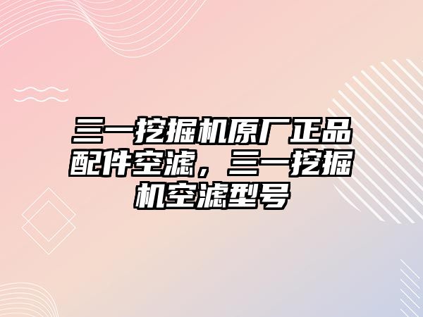 三一挖掘機原廠正品配件空濾，三一挖掘機空濾型號