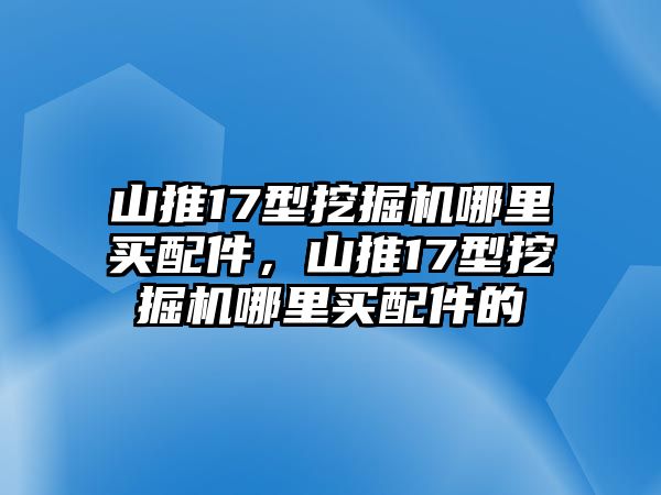 山推17型挖掘機(jī)哪里買配件，山推17型挖掘機(jī)哪里買配件的