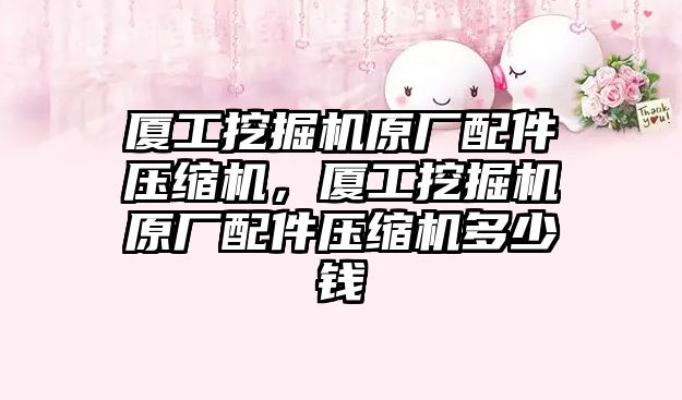 廈工挖掘機原廠配件壓縮機，廈工挖掘機原廠配件壓縮機多少錢