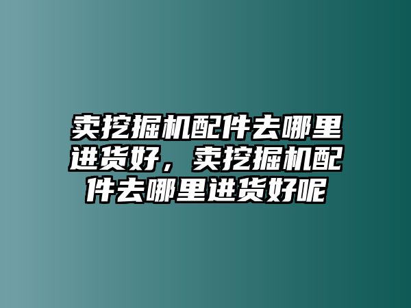 賣挖掘機(jī)配件去哪里進(jìn)貨好，賣挖掘機(jī)配件去哪里進(jìn)貨好呢