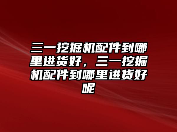 三一挖掘機(jī)配件到哪里進(jìn)貨好，三一挖掘機(jī)配件到哪里進(jìn)貨好呢