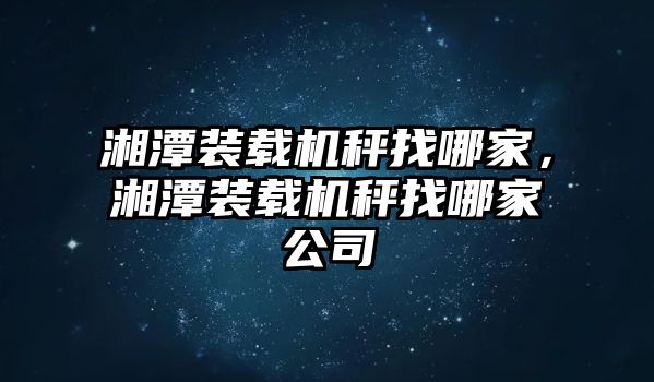 湘潭裝載機秤找哪家，湘潭裝載機秤找哪家公司