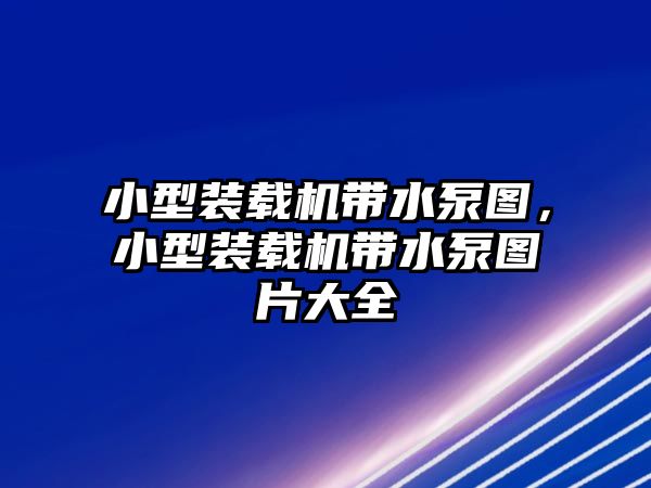 小型裝載機(jī)帶水泵圖，小型裝載機(jī)帶水泵圖片大全