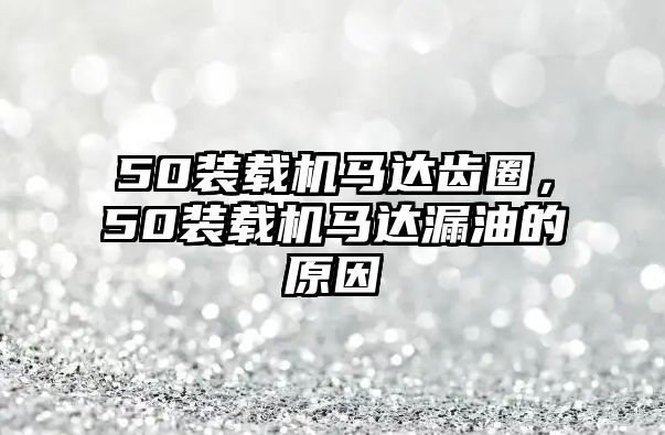 50裝載機馬達齒圈，50裝載機馬達漏油的原因