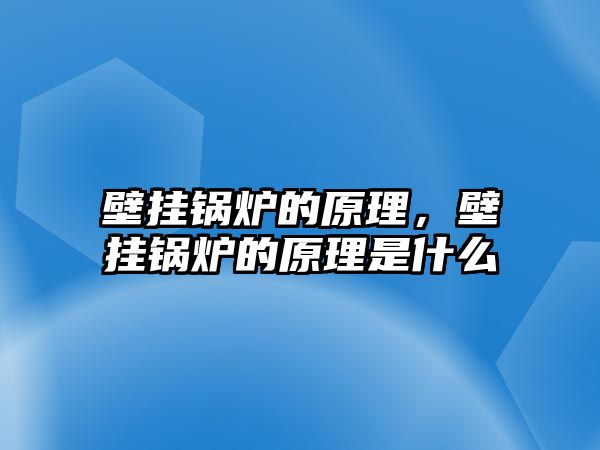 壁掛鍋爐的原理，壁掛鍋爐的原理是什么