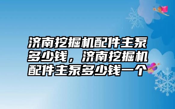 濟南挖掘機配件主泵多少錢，濟南挖掘機配件主泵多少錢一個