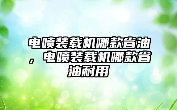 電噴裝載機哪款省油，電噴裝載機哪款省油耐用