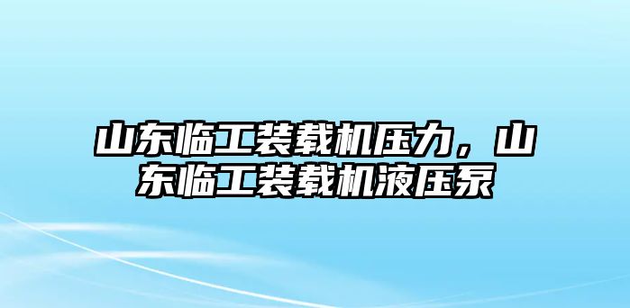 山東臨工裝載機(jī)壓力，山東臨工裝載機(jī)液壓泵