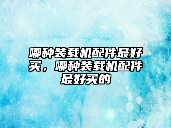 哪種裝載機(jī)配件最好買(mǎi)，哪種裝載機(jī)配件最好買(mǎi)的