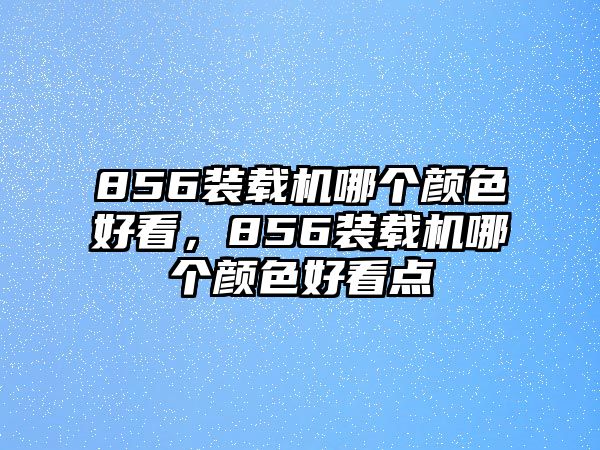 856裝載機(jī)哪個(gè)顏色好看，856裝載機(jī)哪個(gè)顏色好看點(diǎn)