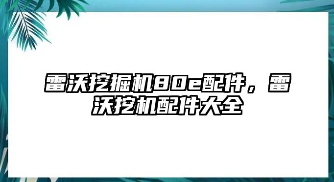 雷沃挖掘機(jī)80e配件，雷沃挖機(jī)配件大全