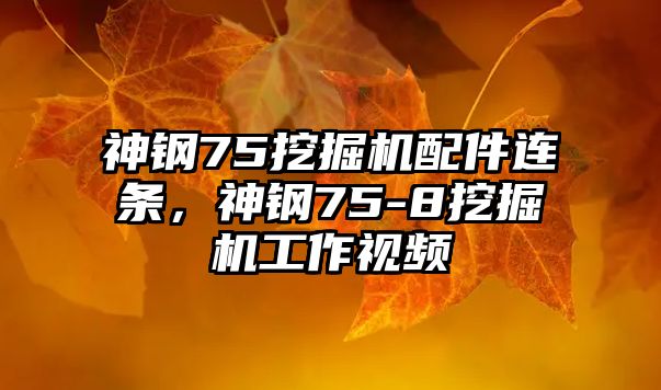 神鋼75挖掘機(jī)配件連條，神鋼75-8挖掘機(jī)工作視頻