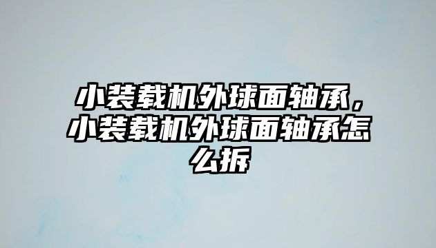 小裝載機外球面軸承，小裝載機外球面軸承怎么拆