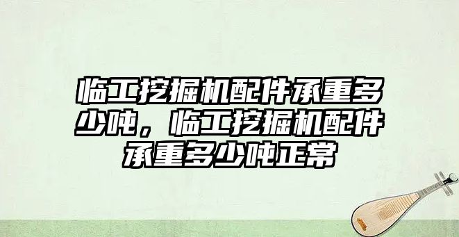 臨工挖掘機配件承重多少噸，臨工挖掘機配件承重多少噸正常