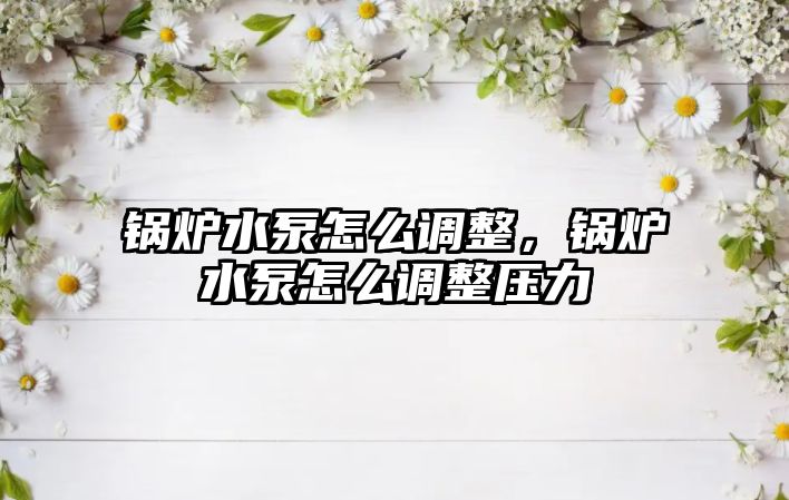 鍋爐水泵怎么調(diào)整，鍋爐水泵怎么調(diào)整壓力